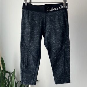 Calvin Klein performance stretch marbled Black cotton Leggings M